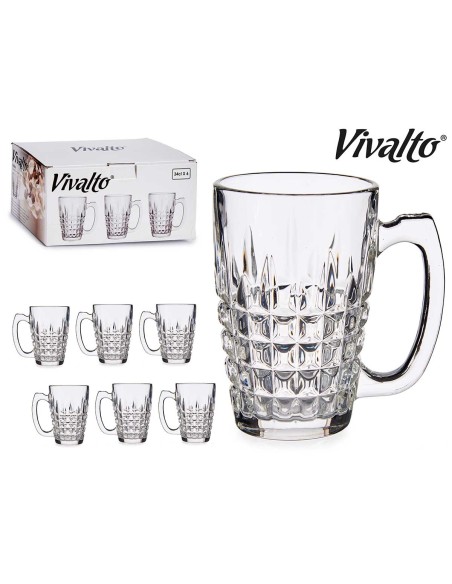 JARRA MUG VIDRIO 340ML CUADRADOS