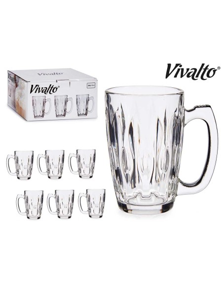 JARRA MUG VIDRIO 340ML DISEÑO ABSTRATO