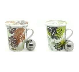 MUG INFUSIONES PORCELANA 10X8X11 280ML 2 SURT.