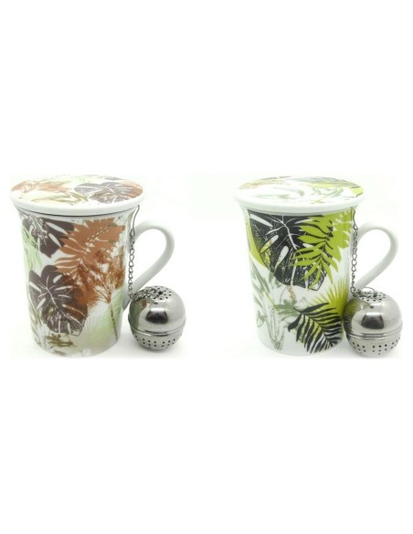 MUG INFUSIONES PORCELANA 10X8X11 280ML 2 SURT.