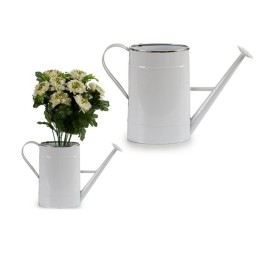 REGADERA GR OVAL BLANCA FILO PLATA 38 x 10,5 x 24 cm.