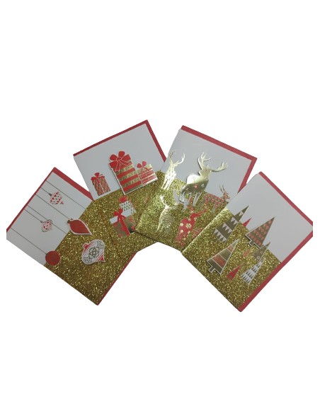 TARJETA DE NAVIDAD CON SOBRE ROJO