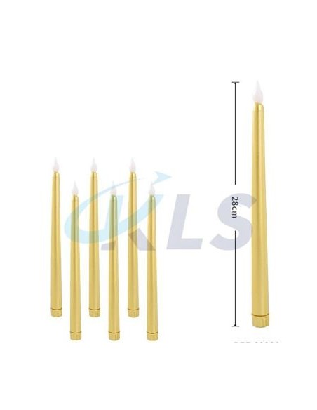 VELA LED DECORATIVAS 28CM ORO