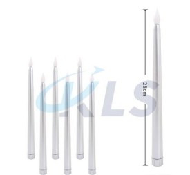 VELAS LED  DECORATIVAS 28CM PLATA