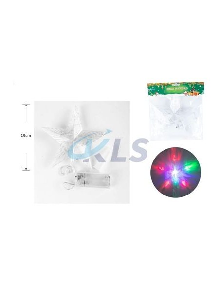 ESTRELLA PARA ARBOL CON LUZ 19CM
