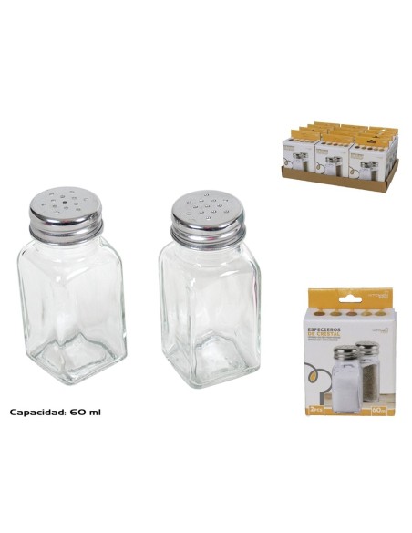 SET 2 ESPECIEROS CRISTAL 60 ML