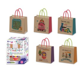 BOLSA KRAFT NAVIDAD MENSAJES 26x8x24 cm