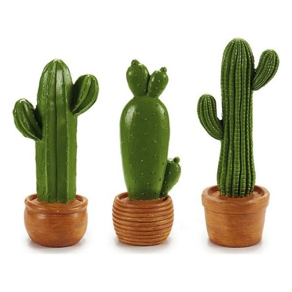 CACTUS RESINA VERDE M MARRON 40CM SURT 3