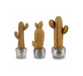 CACTUS RESINA TIERRA M PLATA 40CM SURT 3