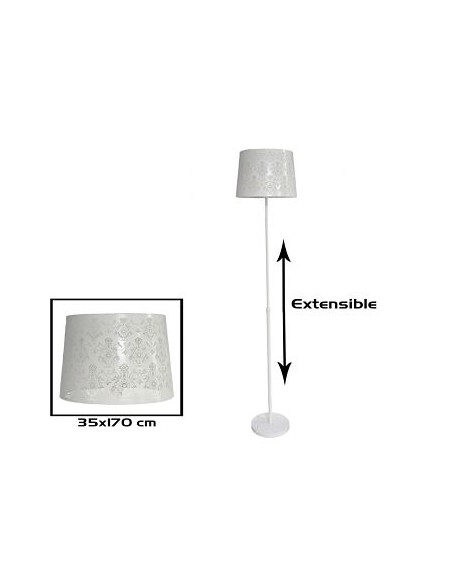 LÁMPARA DE SUELO BAROQUE 35X170CM BLANCO