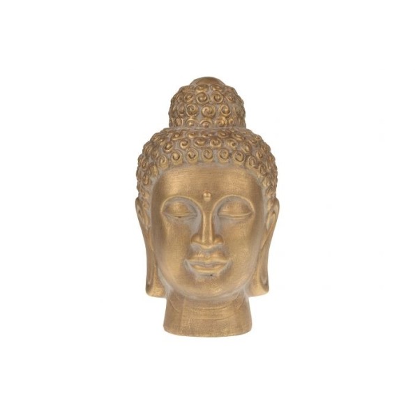 ESTATUA BUDA TERRACOTA  12.5x22.5cm DORADO