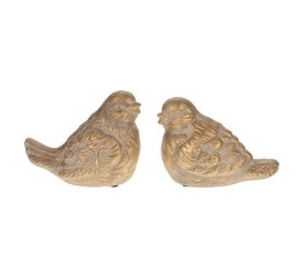 PAJARO TERRACOTA 15,5x10,5x12,5cm DORADO