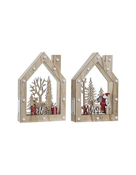 DECORACION LUMINOSA LED MADERA 20X6,5X30 2 SURT.