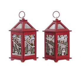 FAROLA MADERA 9X9X18 CASA 2 SURT.