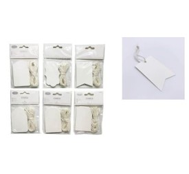 ETIQUETA PARA REGALO 12PCS BLANCA