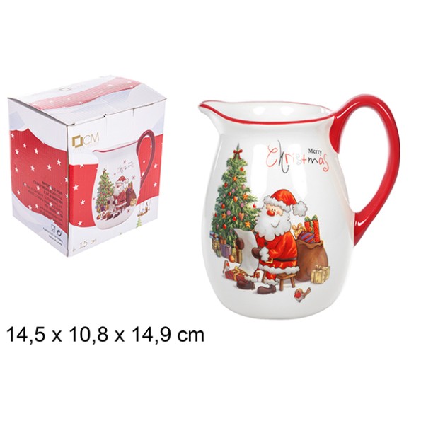 LECHERA CERAMICA NAVIDAD 15cm