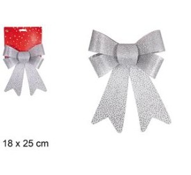 LAZO NAVIDAD PLATA PURPURINA 18x25cm