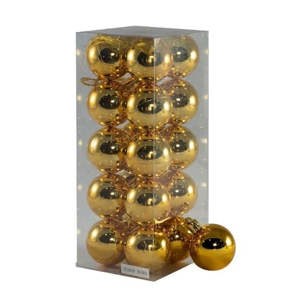 COLGANTE DE BOLAS 4CM ORO BRILLANTE SET 20PCS