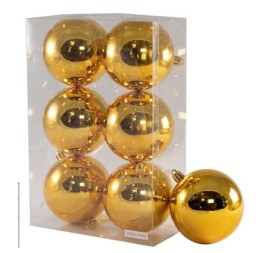 COLGANTE DE BOLAS 8CM ORO BRILLANTE SET 6PCS