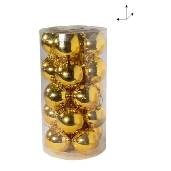 COLGANTE DE BOLAS 6CM SET 20PCS ORO