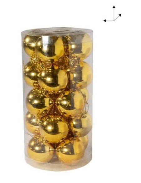 COLGANTE DE BOLAS 6CM SET 20PCS ORO