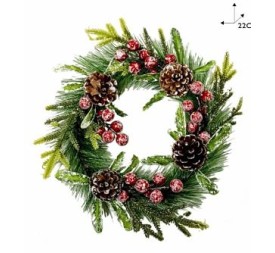GUIRNALDA DE RATÁN NAVIDAD 22CM (72)
