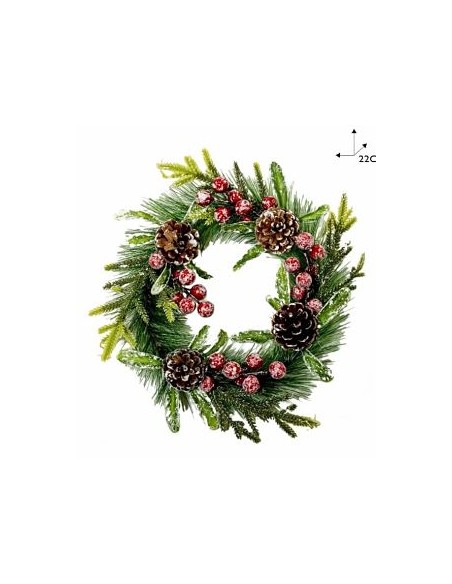 GUIRNALDA DE RATÁN NAVIDAD 22CM (72)
