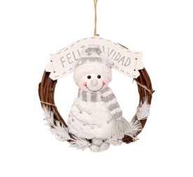 GUIRNALDA DE NAVIDAD DEL MUÑECO NIEVE PLATA 10 (36)