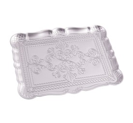 BANDEJA RECTANGULAR PLATA 30,50 X 23 X 1,50 CM