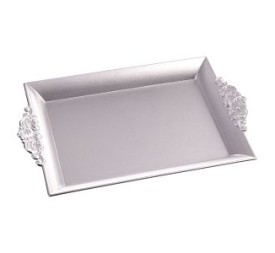 BANDEJA RECTANGULAR PLATA 32 X 20 X 3 CM