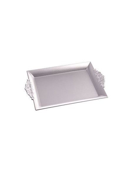 BANDEJA RECTANGULAR PLATA 32 X 20 X 3 CM