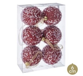 S/6 BOLAS BITS FOAM ROJO 6 X 6 X 6 CM