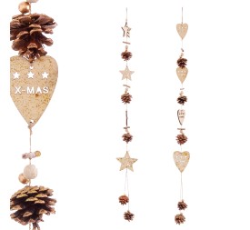 COLGANTE ESTRELLA Y CORAZÓN 2/M 100 CM