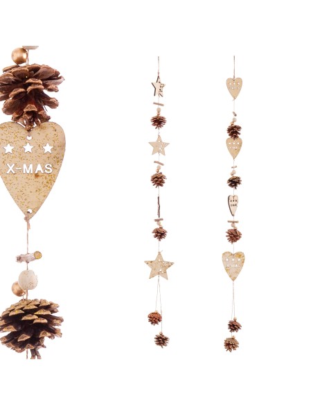 COLGANTE ESTRELLA Y CORAZÓN 2/M 100 CM