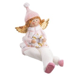 ÁNGEL PIERNAS POLIRESINA ROSA 7,50 X 5 X 16 CM