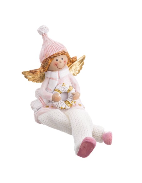 ÁNGEL PIERNAS POLIRESINA ROSA 7,50 X 5 X 16 CM