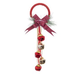 COLGANTE 5 CASCABELES METAL ROJO 8 X 3 X 30 CM