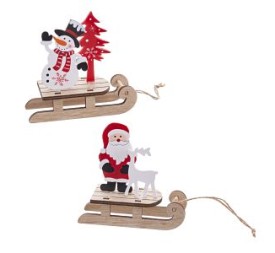 COLGANTE TRINEO MADERA 2/M 12 X 12 X 5,50 CM