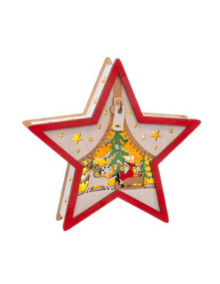 ESTRELLA PAPA NOEL CON LUZ 20 X 5,20 X 19 CM
