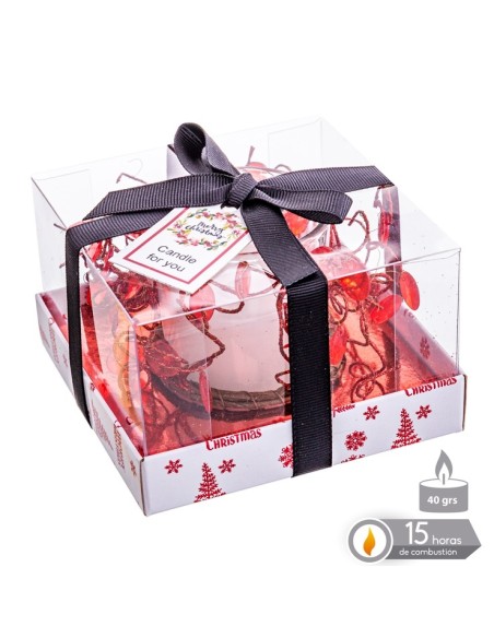 VELA TARRO CRISTAL "GLITTERING" 10,50 X 10,50 X 6,70 CM