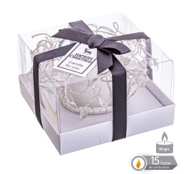 VELA TARRO CRISTAL "GLITTERING" 10,50 X 10,50 X 6,70 CM