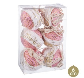 S/6 BOLAS CENEFA FOAM ROSA 6 X 6 X 6 CM