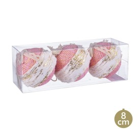 S/3 BOLAS CENEFA FOAM ROSA 8 X 8 X 8 CM