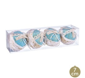 S/4 BOLAS CENEFA FOAM TURQUESA 7 X 7 X 7 CM