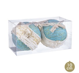 S/2 BOLAS CENEFA FOAM TURQUESA 10 X 10 X 10 CM