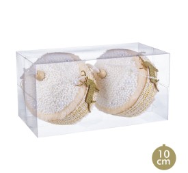 S/2 BOLAS CIERVO FOAM ORO 10 X 10 X 10 CM