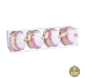 S/4 BOLAS CIERVO FOAM ROSA 7 X 7 X 7 CM