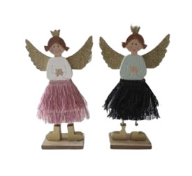 ANGEL NIÑA VERDE DEC. 2 SRT 12X23X6 CM