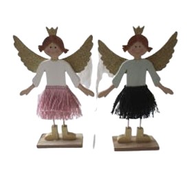 ANGEL NIÑA VERDE DEC. 2 SRT 17X5X28 CM