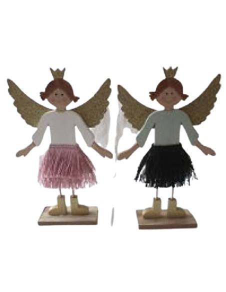 ANGEL NIÑA VERDE DEC. 2 SRT 17X5X28 CM